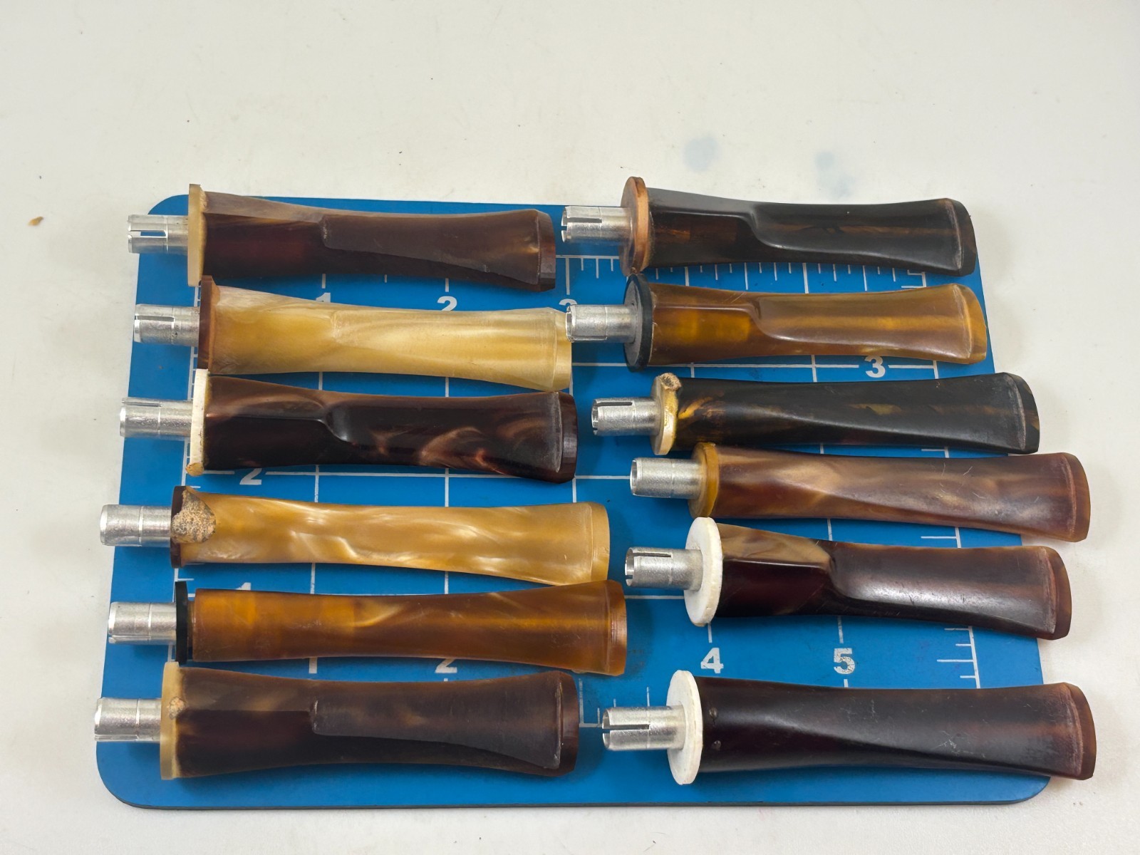 Judd\'s Lot of 12 Very Nice Never Used Banded Lucite Pipe Stems