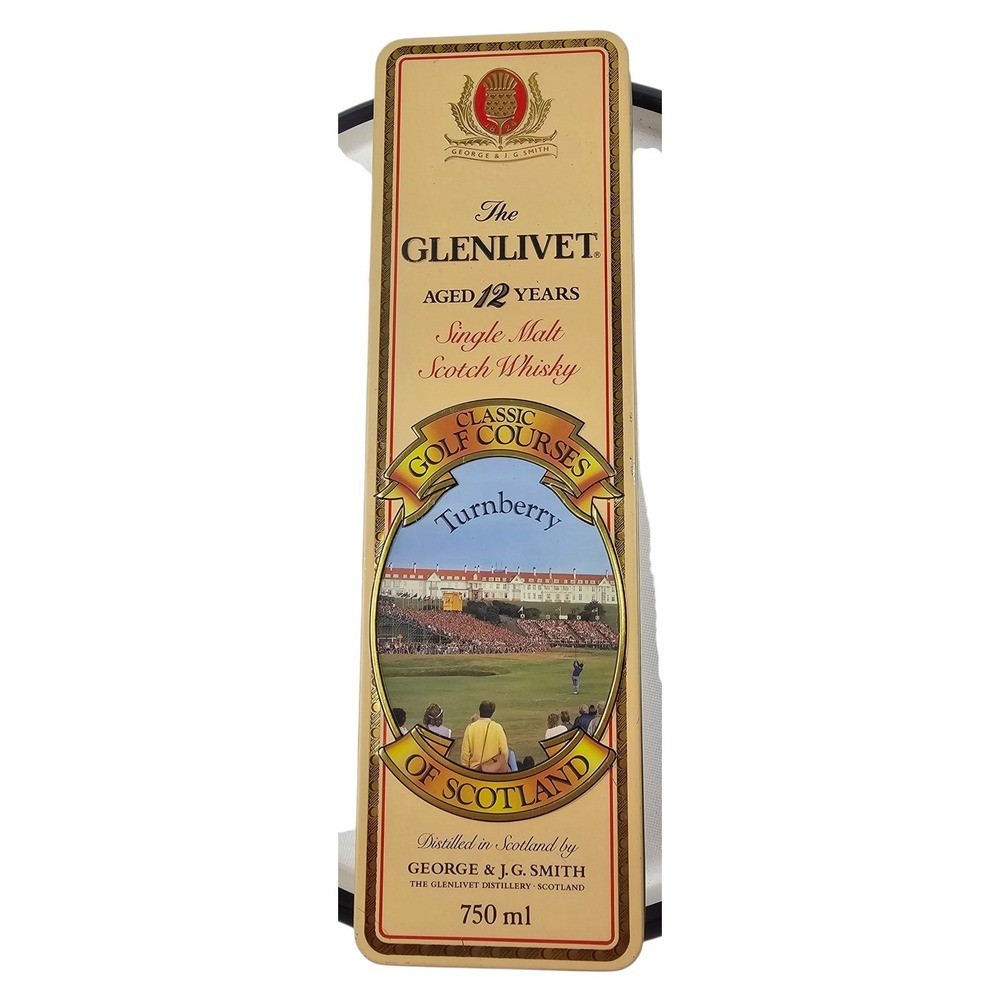 The Glenlivet 12 Year Classic Golf Courses of Scotland Tin - highly collectable