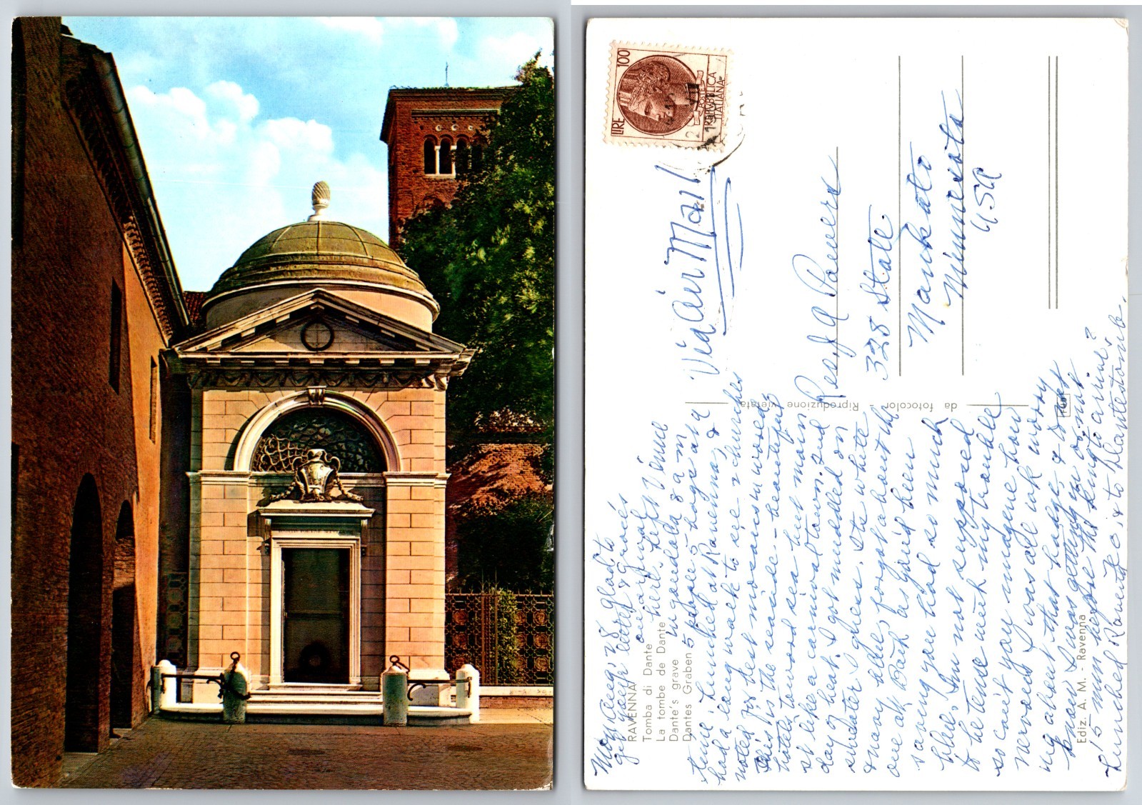 Continental Mausoleum Entrance Postcard