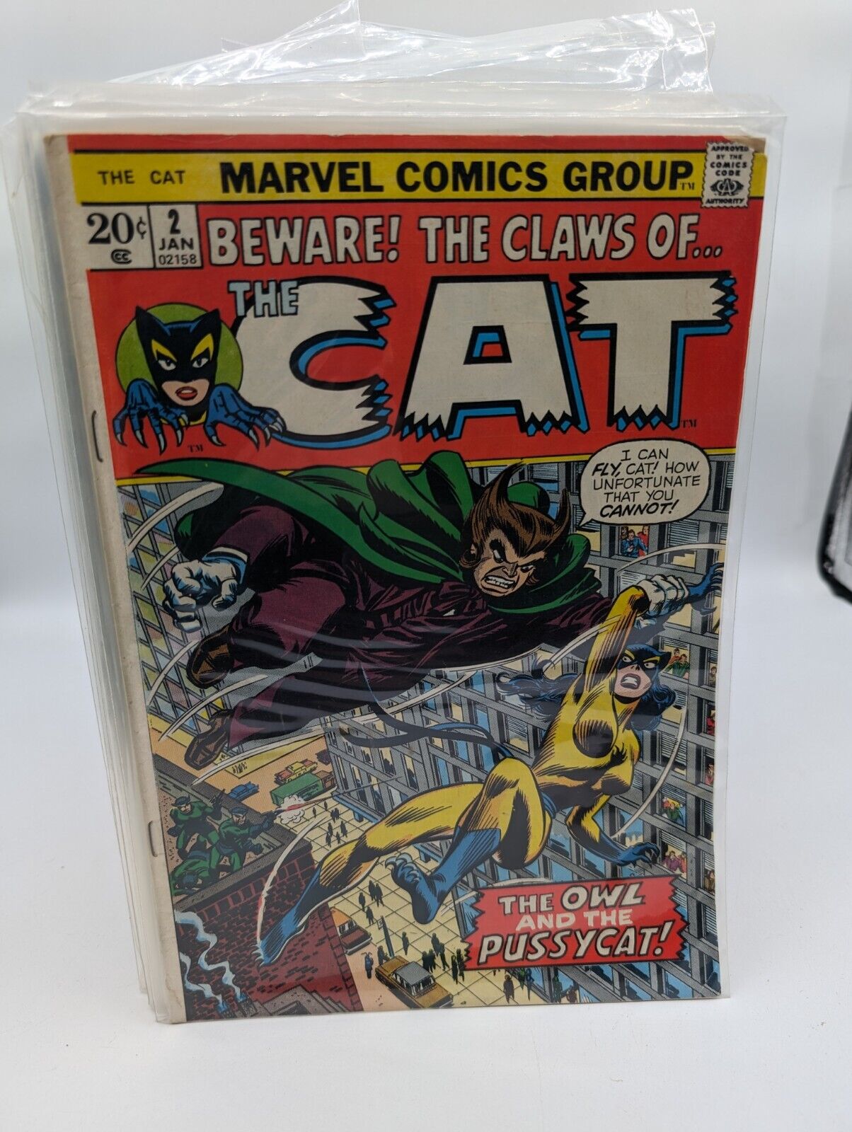 BEWARE THE CLAWS OF THE CAT #2 Marvel OWL Greer Nelson 1973