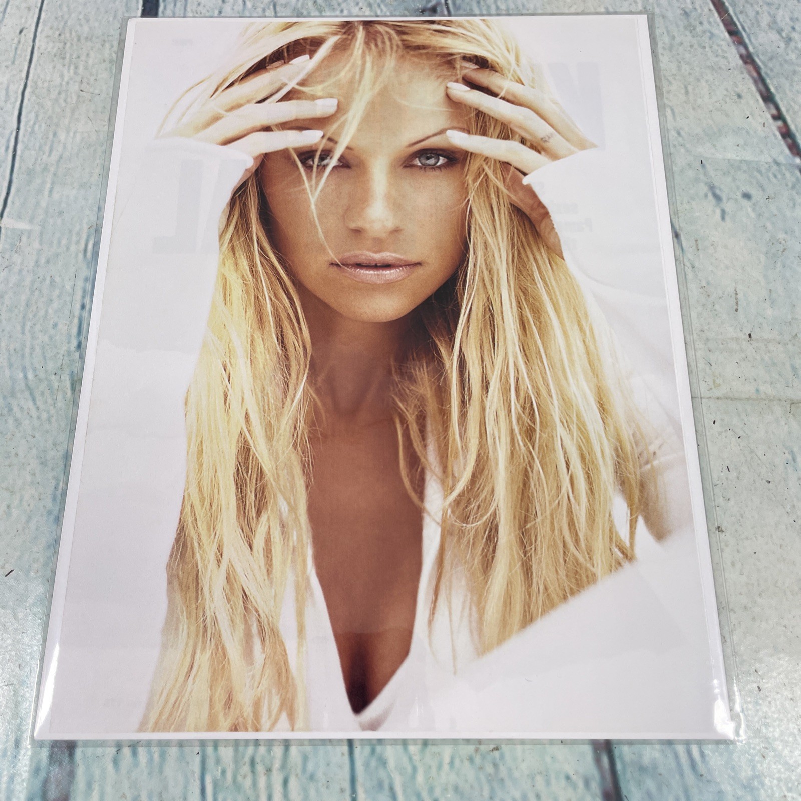 1999 Sexy Eyes Lips Pamela Anderson Blonde Vtg Print Ad/Poster Pinup Magazine Pg