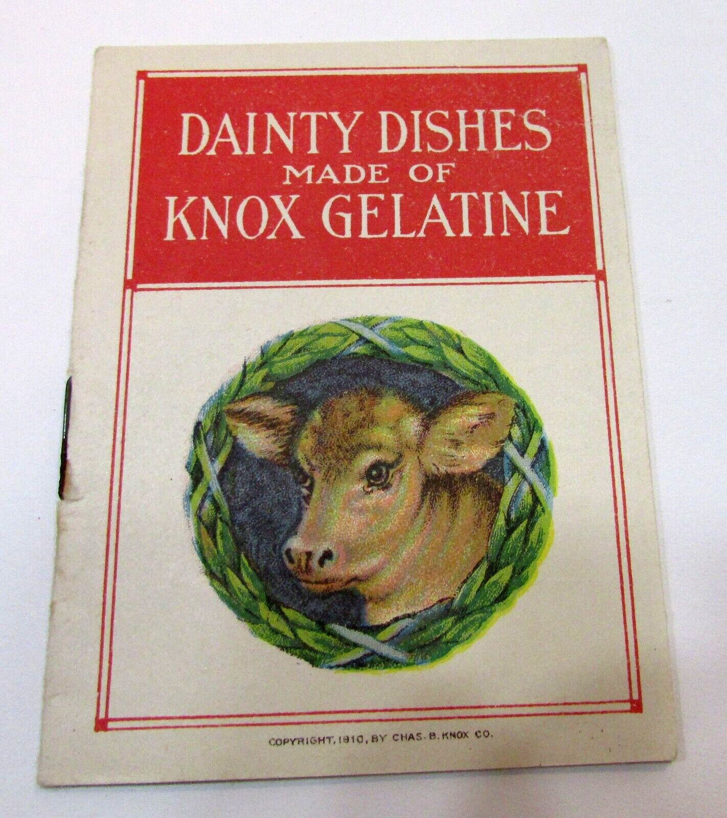 Antique 1910 Dainty Dishes Knox Gelatine Charles Knox Johnstown NY Tiny Booklet Antique 1910 Dainty Dishes Knox Gelatine Charles Knox Johnstown NY Tiny Booklet