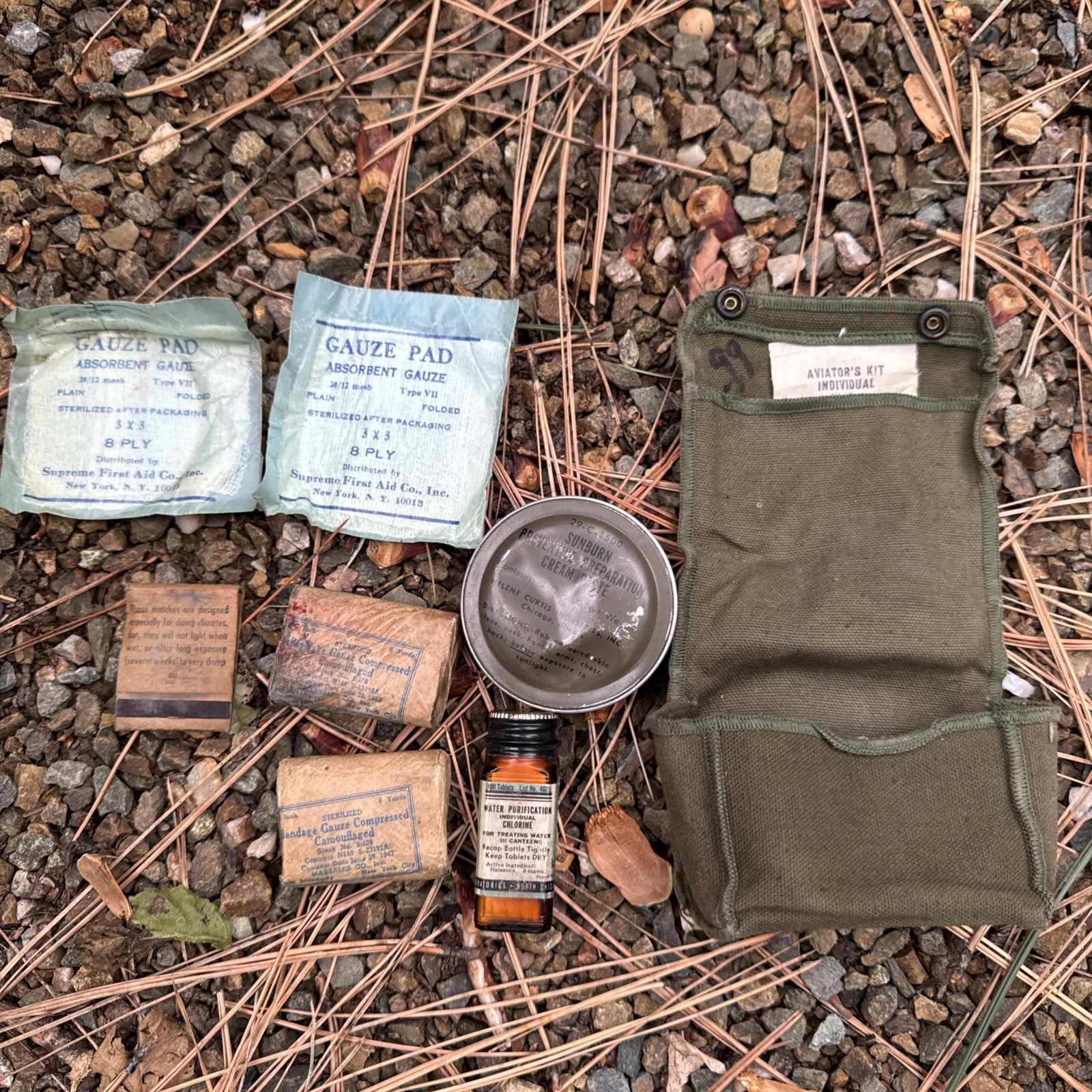 Original WWII US Army Navy Aeronautic Aviation First Aid W Contents Aviator Kit Original WWII US Army Navy Aeronautic Aviation First Aid W Contents Aviator Kit
