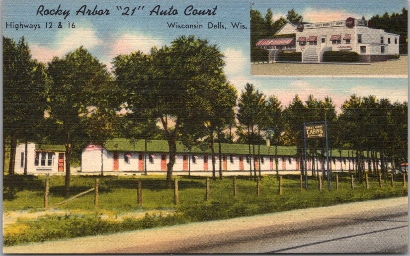 1950s Wisconsin Dells Wisc. Postcard ROCKY ARBOR 