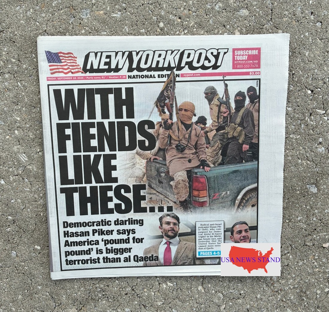 NEW YORK POST - FRIDAY SEPTEMBER 18, 2026 (NEW BELMONT - NEW YORK YANKEE POSTER)