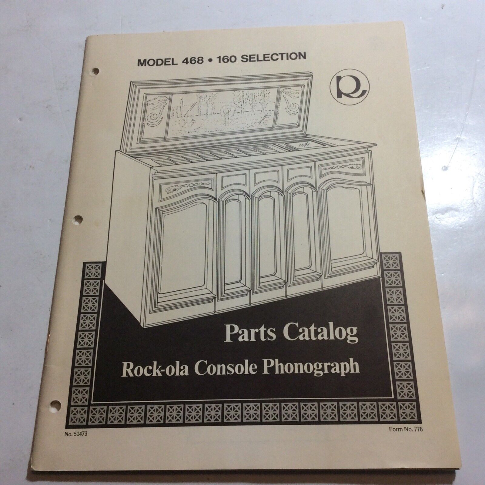 Rock-Ola Jukebox 468 Console Complete Parts Catalog Manual RockOla