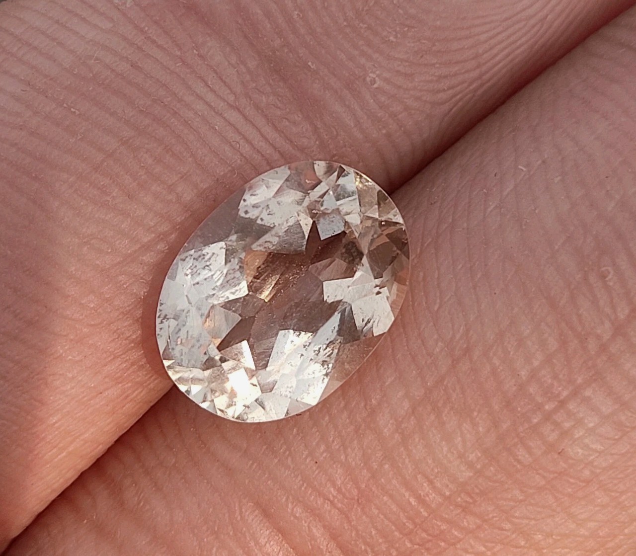 5 ct Aesthetic Natural White Topaz Clear  Gemstone - Cushion Cut