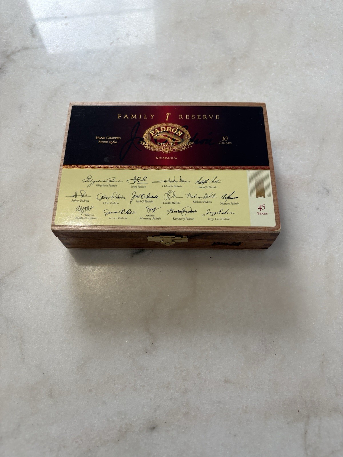 Padron Family Reserve 🔨 45 Years Empty Cigar Box, Small, Excellent Condition
