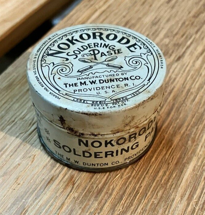 Vintage Nokorode Soldering Paste - 2 Oz Can - Full