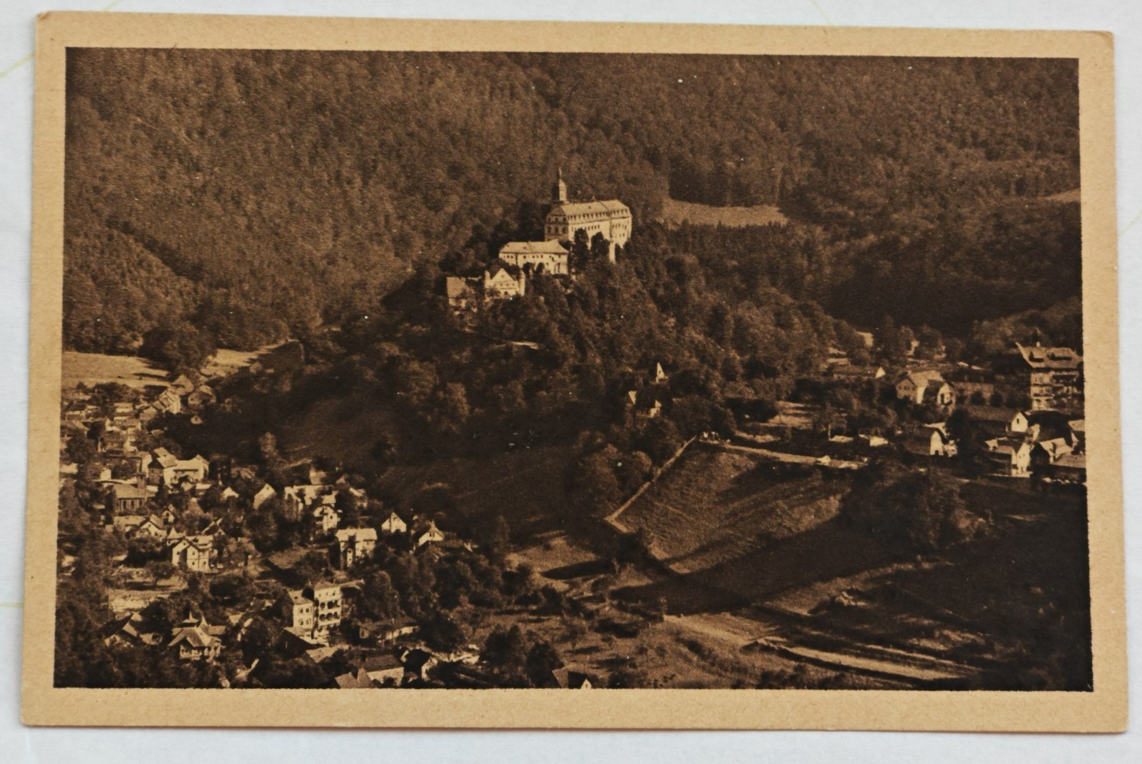 Postcard Schwarzburg Thuringian Forest c1925 Castle view from Trippstein Thuringia ungel