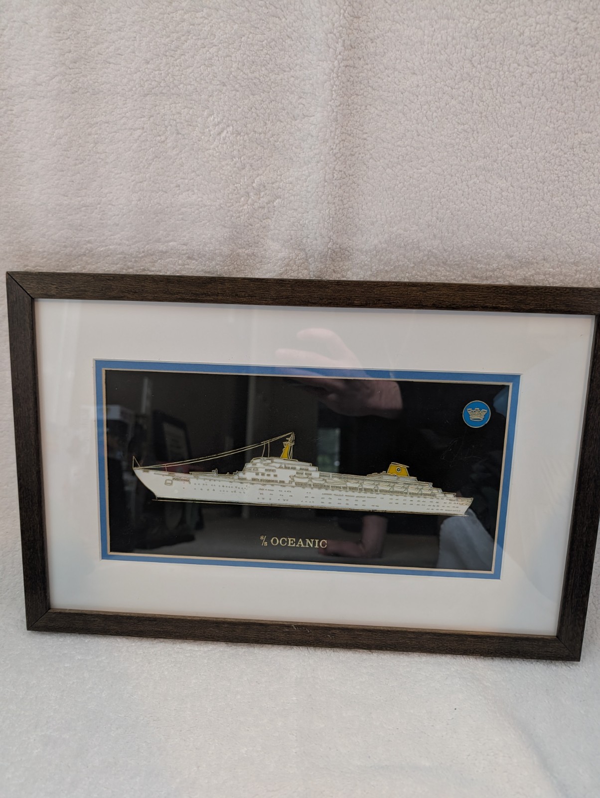 SS OCEANIC Home Lines Wall Plaque 12\
