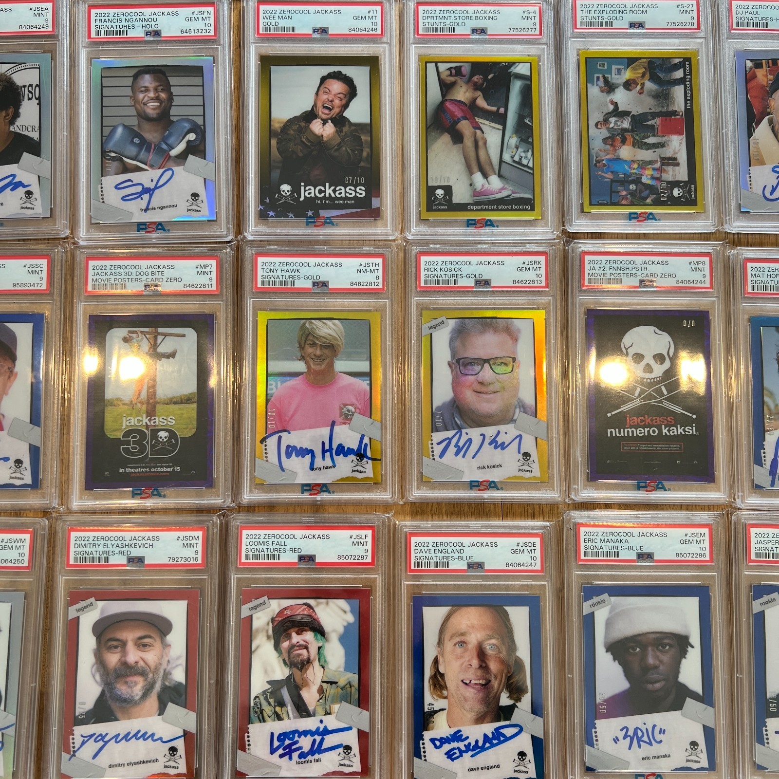Ultimate ZeroCool JACKASS Mystery Chase Pack Guaranteed Hit PSA Slap or Serial