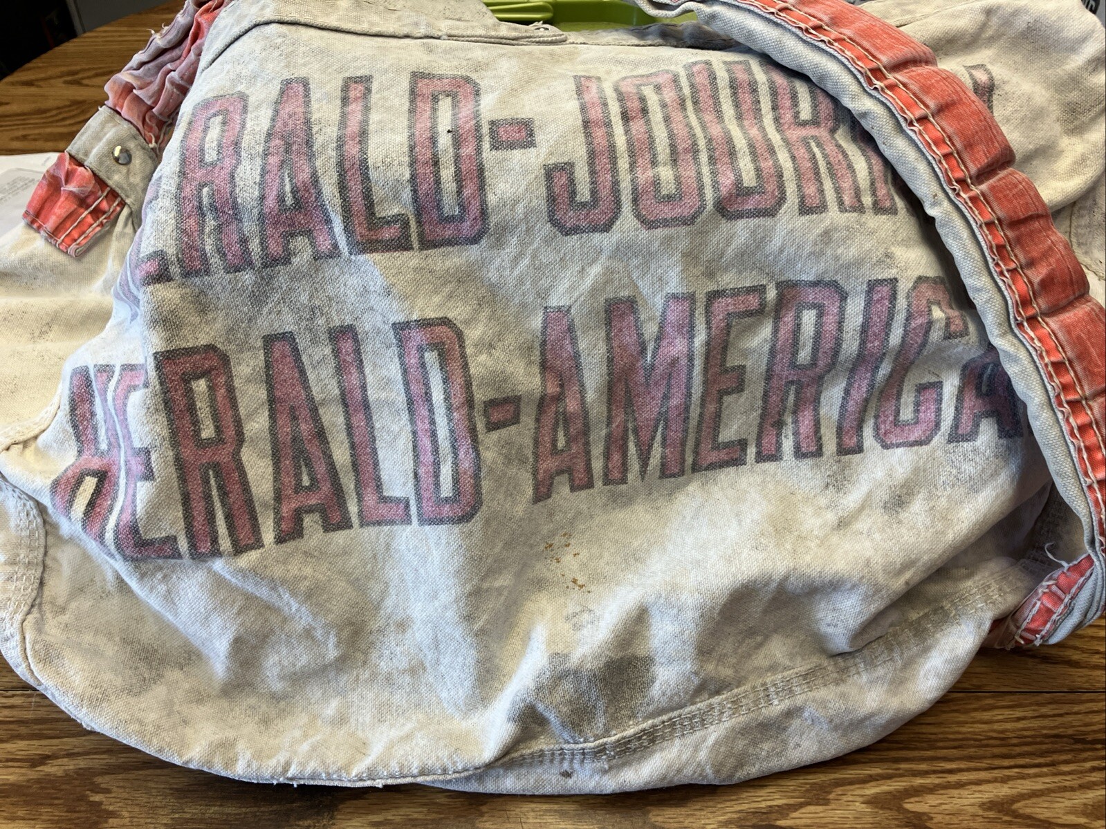 News Paper Bag Vintage Heard Journal Herald American Syracuse Memorabilia