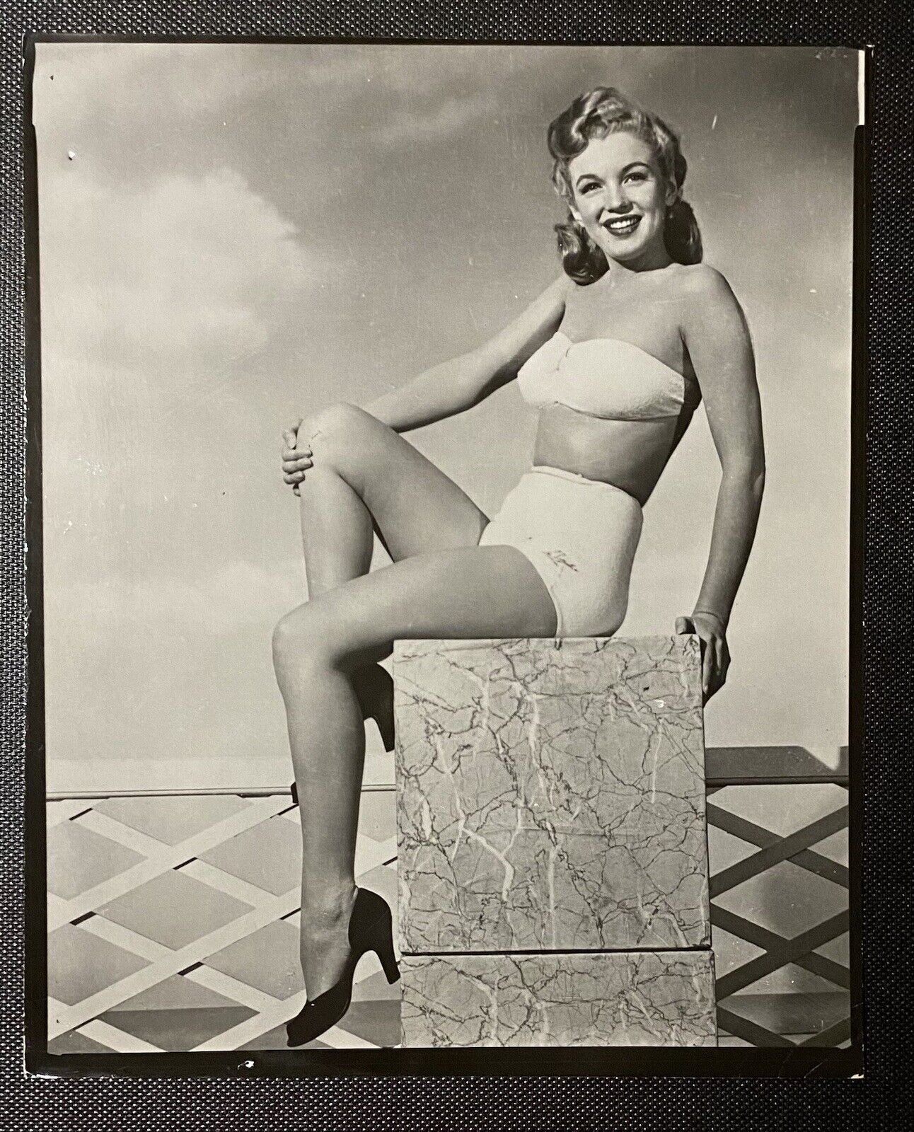 1947 Marilyn Monroe Original Photo Norma Ed Cronenweth Bathing Suit Photo DBLWT