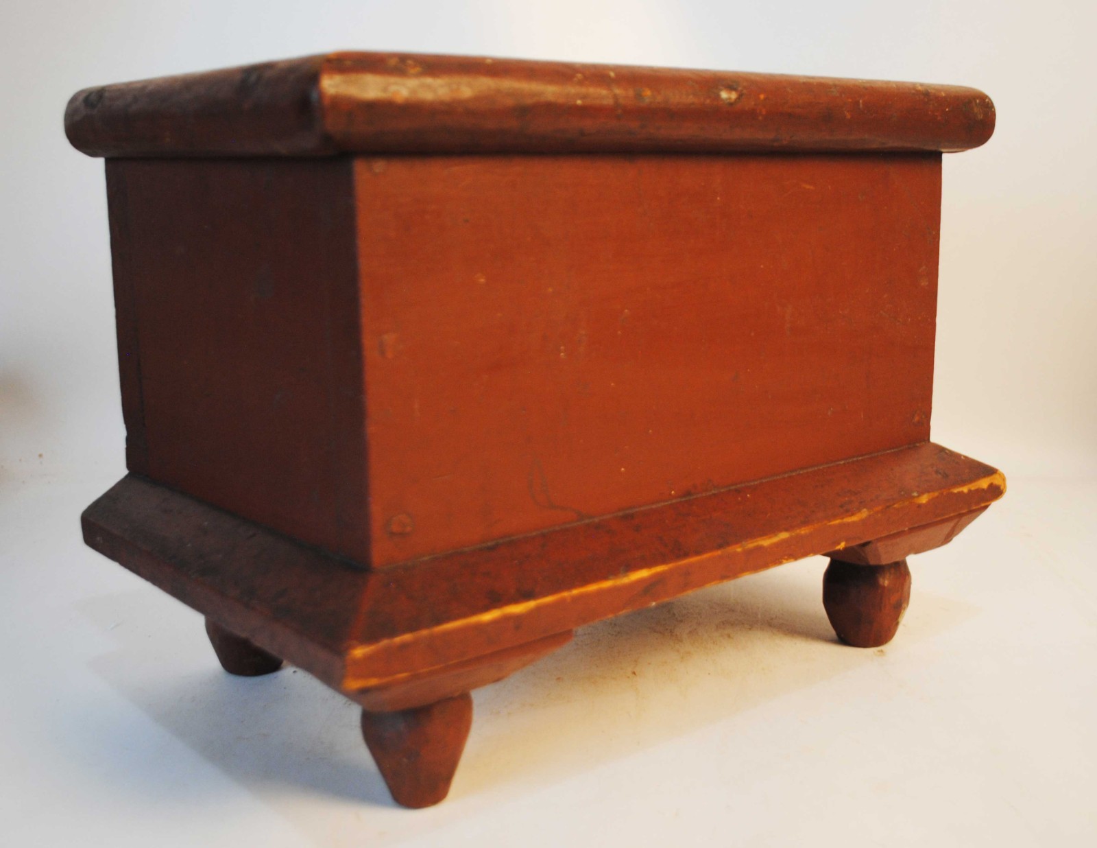 ANTIQUE MINIATURE RED PENNSYLVANIA BLANKET CHEST, HOPE CHEST