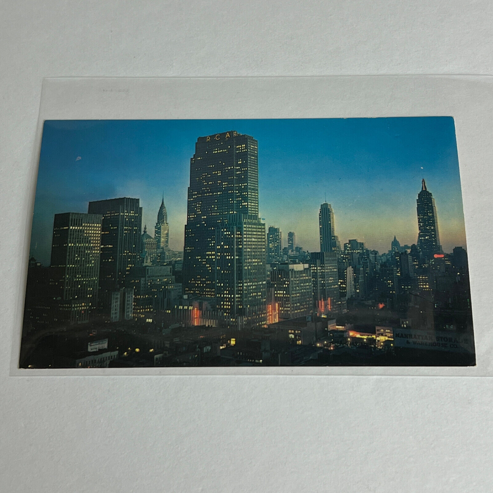Manhatten New York Chrysler Empire State Building Postcard