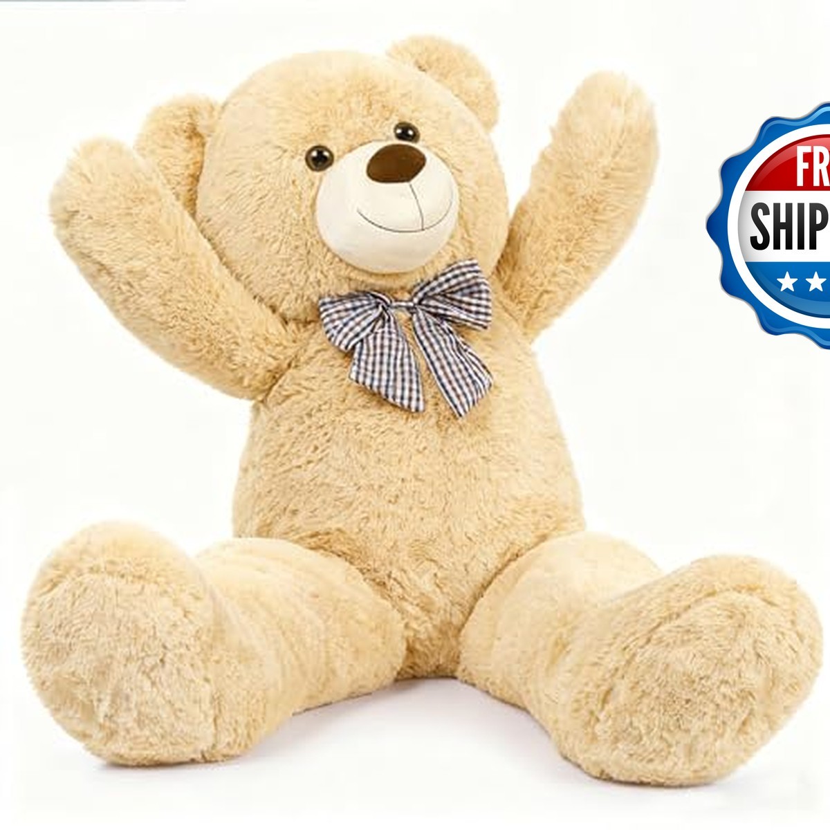 MorisMos Giant Teddy Bear 4 Feet 47 inch Brown Plush Stuffed Animal MorisMos Giant Teddy Bear 4 Feet 47 inch Brown Plush Stuffed Animal