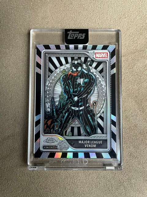 2026 Topps Mint Marvel Major League Venom Black Encased 6/10 Short Print 2026 Topps Mint Marvel Major League Venom Black Encased 6/10 Short Print