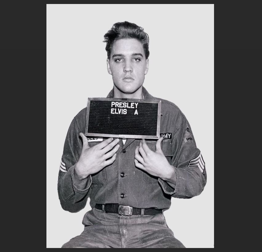 Elvis Presley Mug Shot US Army PHOTO, Art Print Soldier Rock \'n Roll Legend ID Elvis Presley Mug Shot US Army PHOTO, Art Print Soldier Rock \'n Roll Legend ID