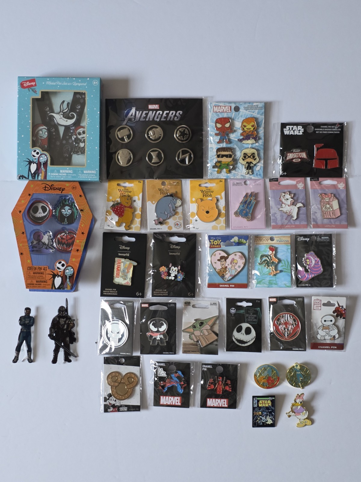 Disney Marvel Star Wars Enamel Pin Set Lot Of 31 Figpin Funko Monogram 