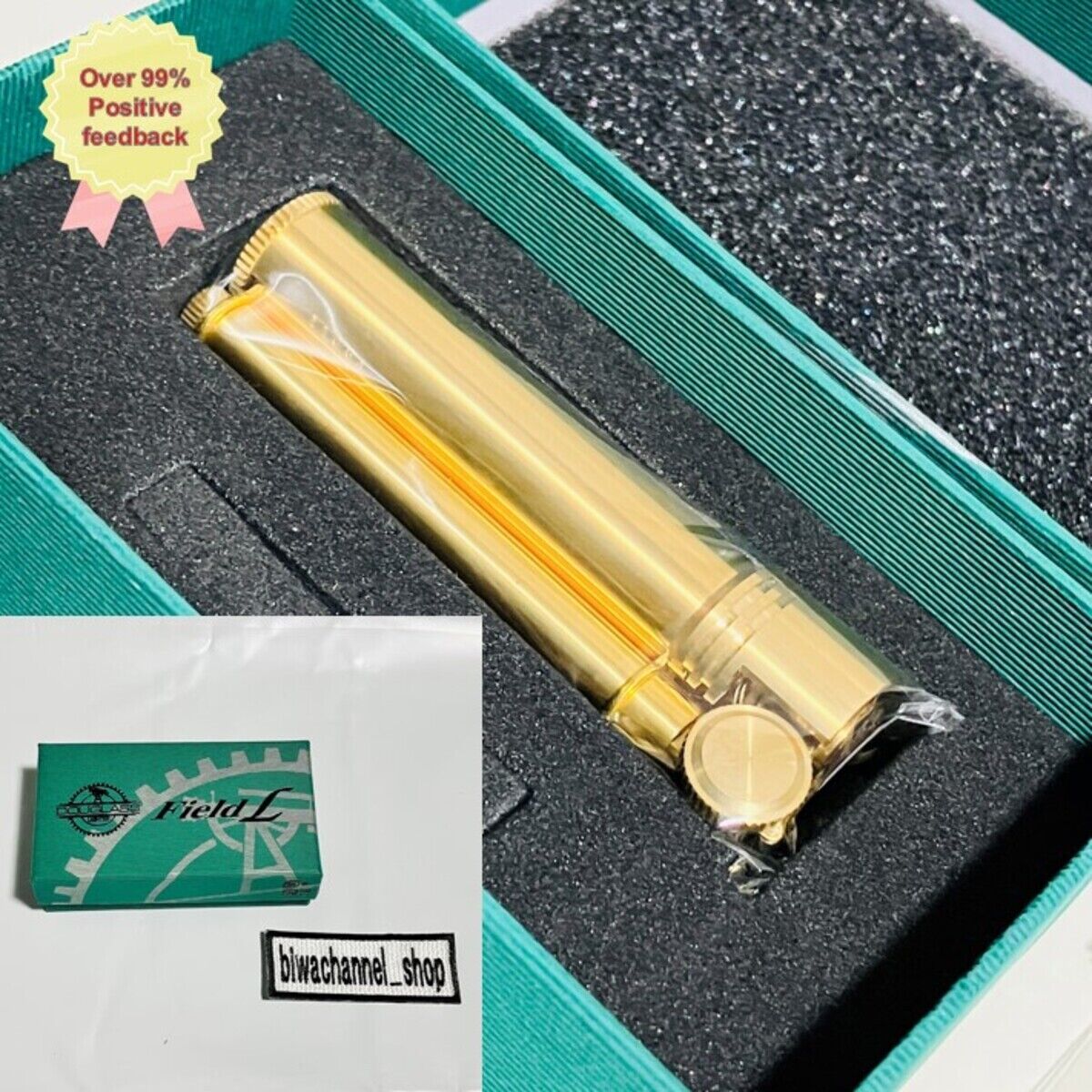 DOUGLASS Oil Lighter Field L Made in Japan Brass Brass Gold douglass lighter