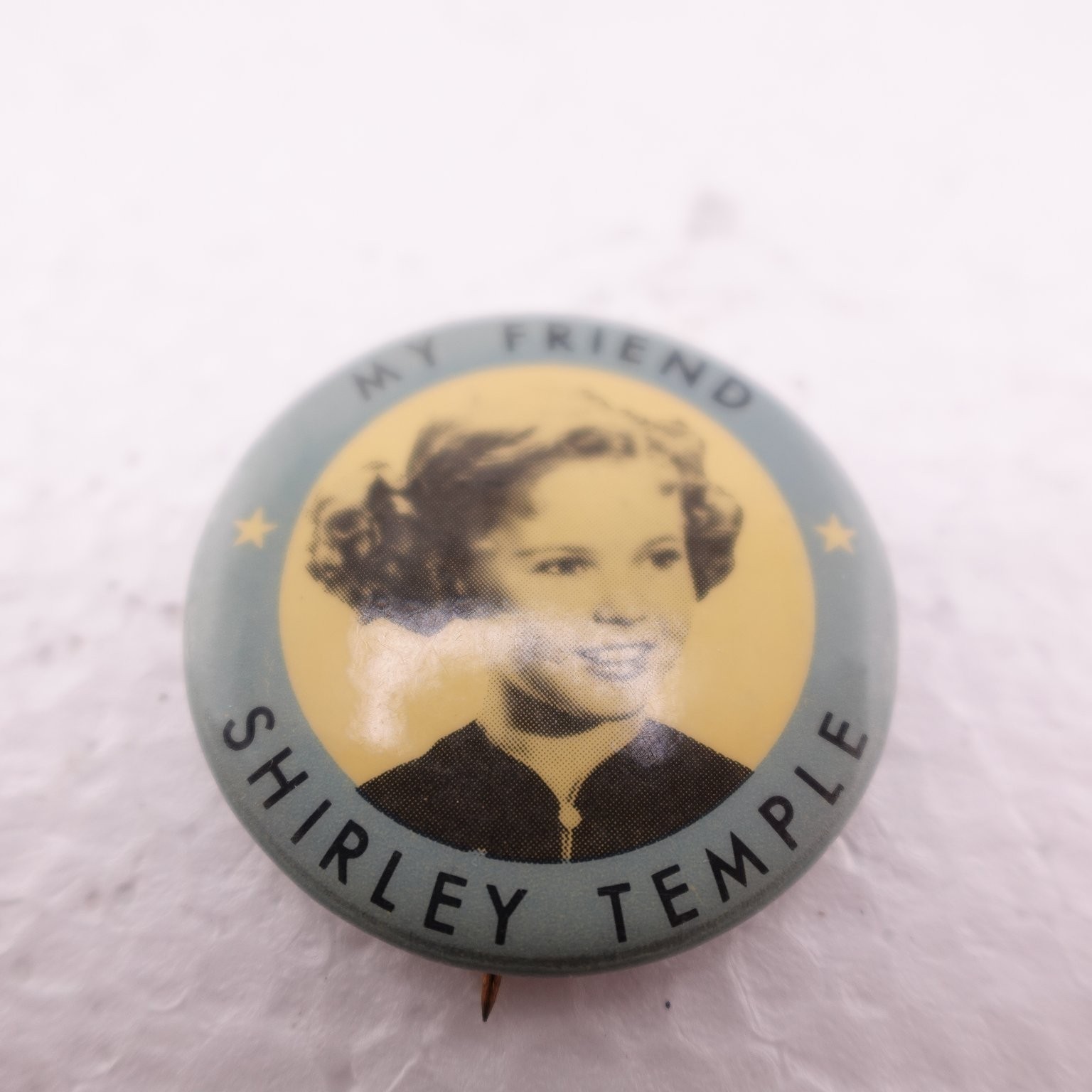 Shirley Temple Pinback Button My Friend Vintage Straight Pin