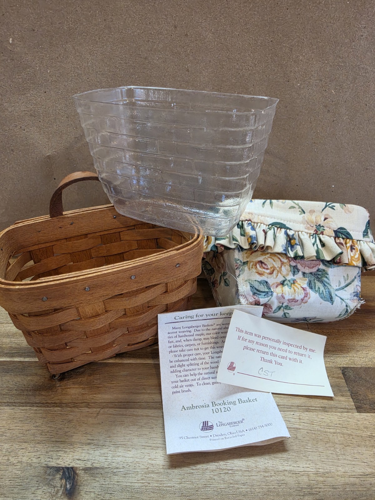 1995 rare Longaberger American Craft Traditions small Basket with Liner
