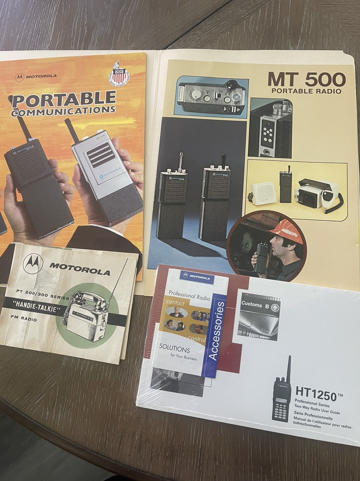 Motorola Portable Radio Brochures, Print Ads LOT - Vintage