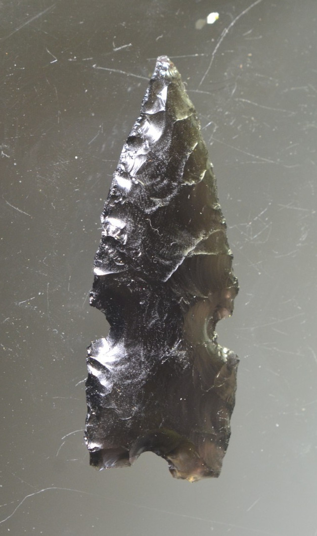 Authentic Hensel Point 3.13 Inch Obsidian Primitive Repro