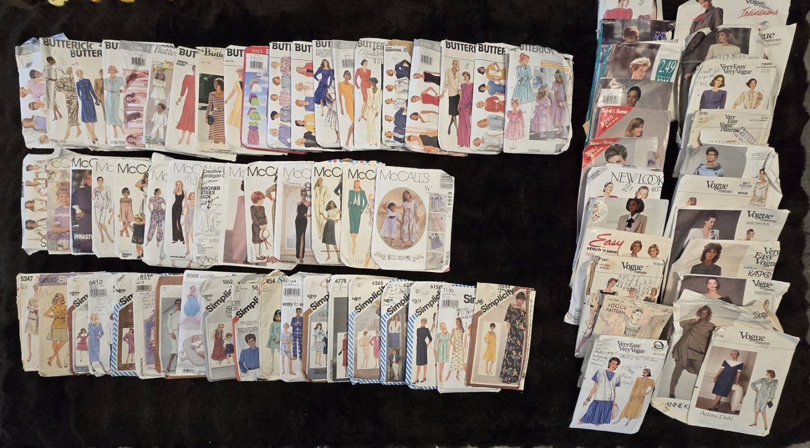 Vintage Sewing Pattern Lot Butterick McCall\'s Simplicity Vogue  60s 70s 80s 90s