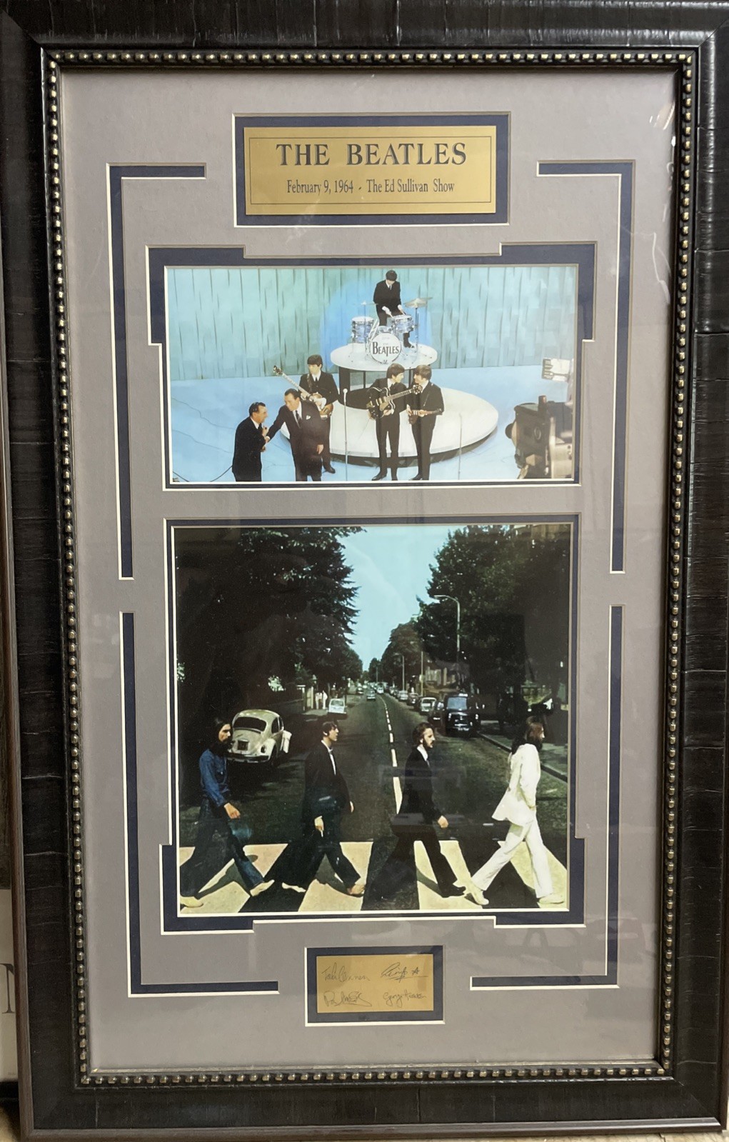 The Beatles on the Ed Sullivan Show - Signed Framed 1964 Photo