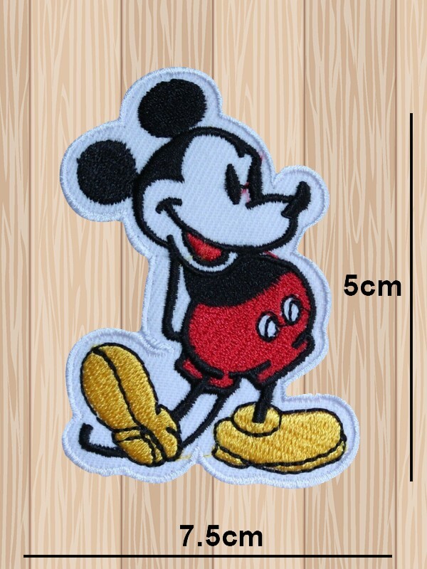 Mickey Mouse Embroidered Patch Iron On Sew On Classic Cartoon Badge Applique Art