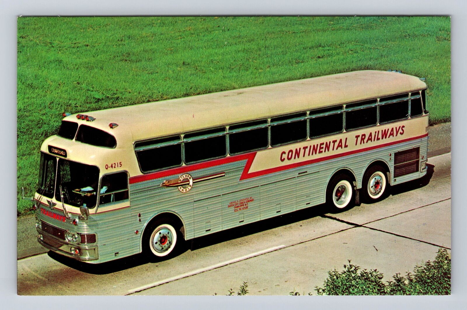 Trailways Silver Eagle, Bus, Antique, Vintage Souvenir Postcard