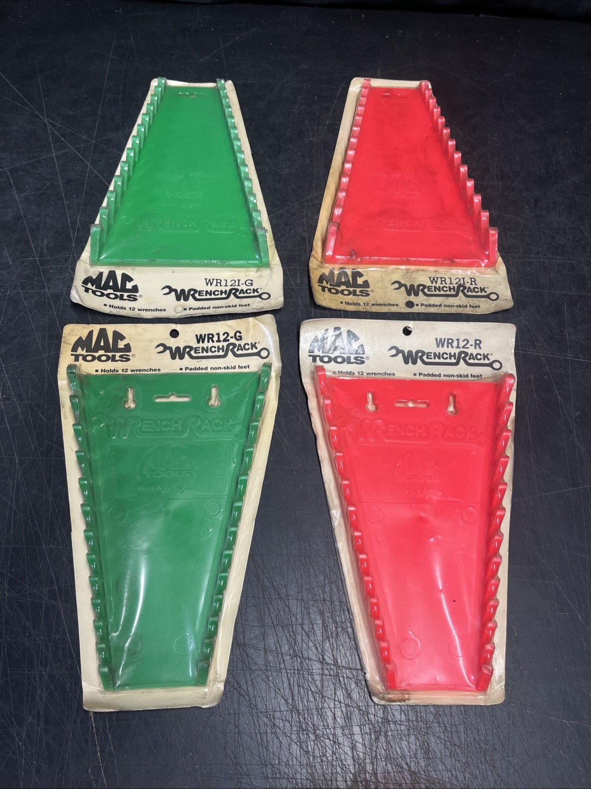 Vintage MAC Tools Wrench Racks WR12I-G, WR12-G, WR12I-R, WR12-R, *NOS*