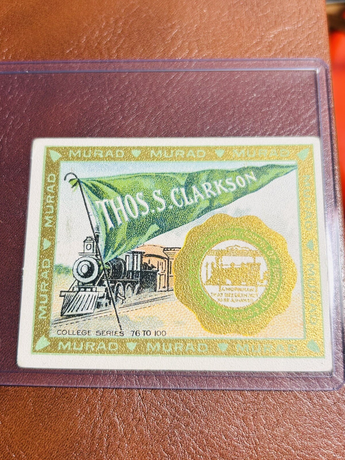 1910s T51 Murad Cigarettes -college Series - Clarkson School Tech - New To Sale