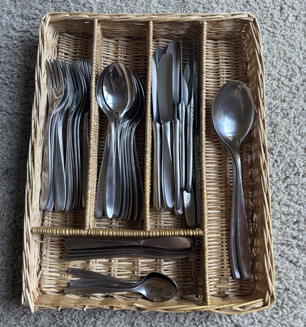 WMF Cromargan CONTINENTAL 48 pc Stainless Steel Flatware Set WMF Cromargan CONTINENTAL 48 pc Stainless Steel Flatware Set