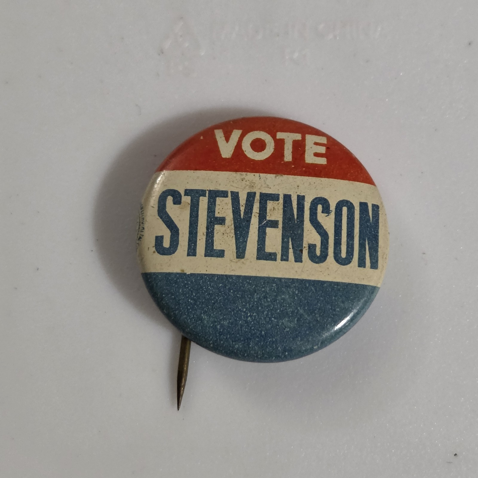 VOTE STEVENSON Vintage Political Pinback Button 1952 1956 Presidential Campaign