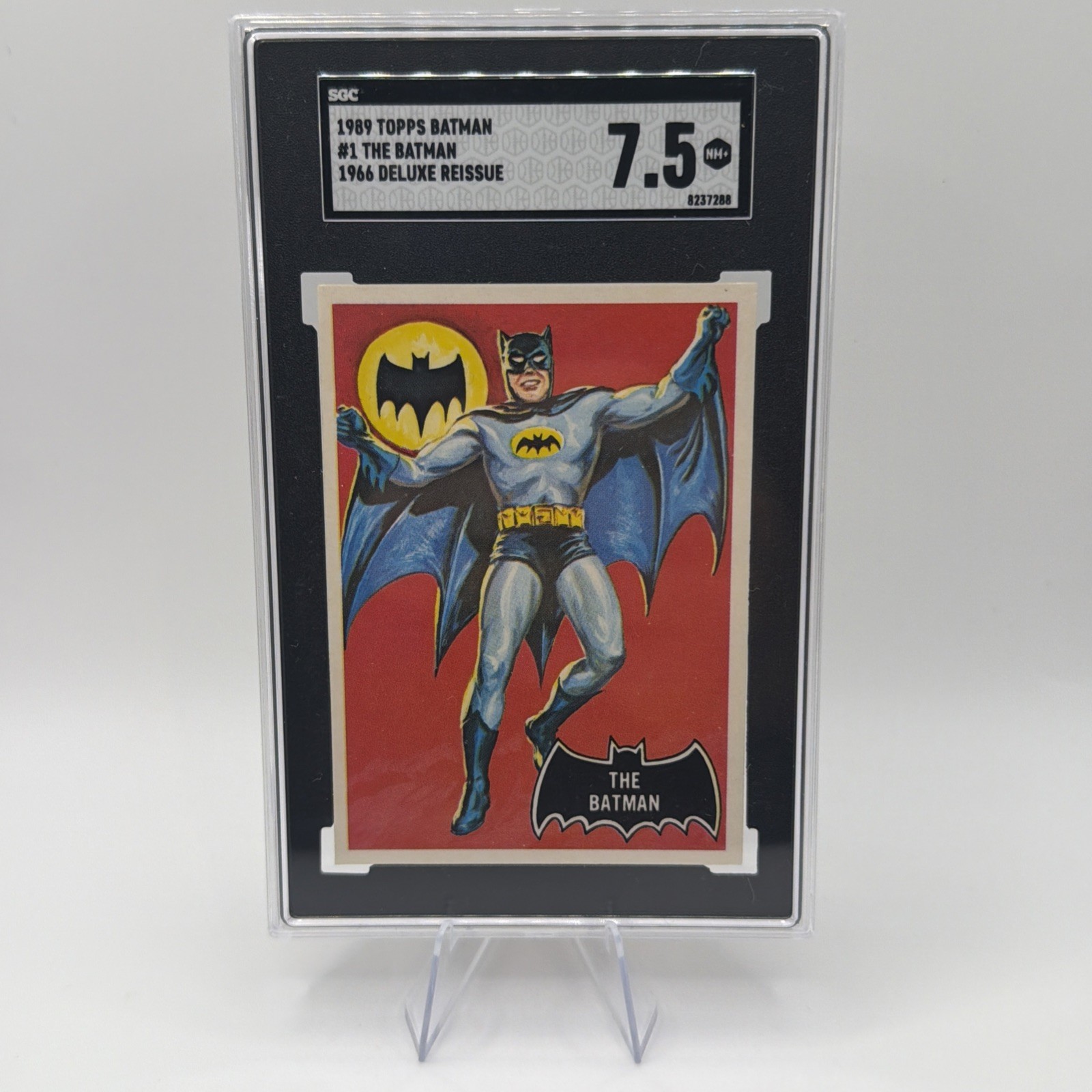 1989 Topps Batman Deluxe 1966 Reissue #1 The Batman SGC 7.5 1989 Topps Batman Deluxe 1966 Reissue #1 The Batman SGC 7.5
