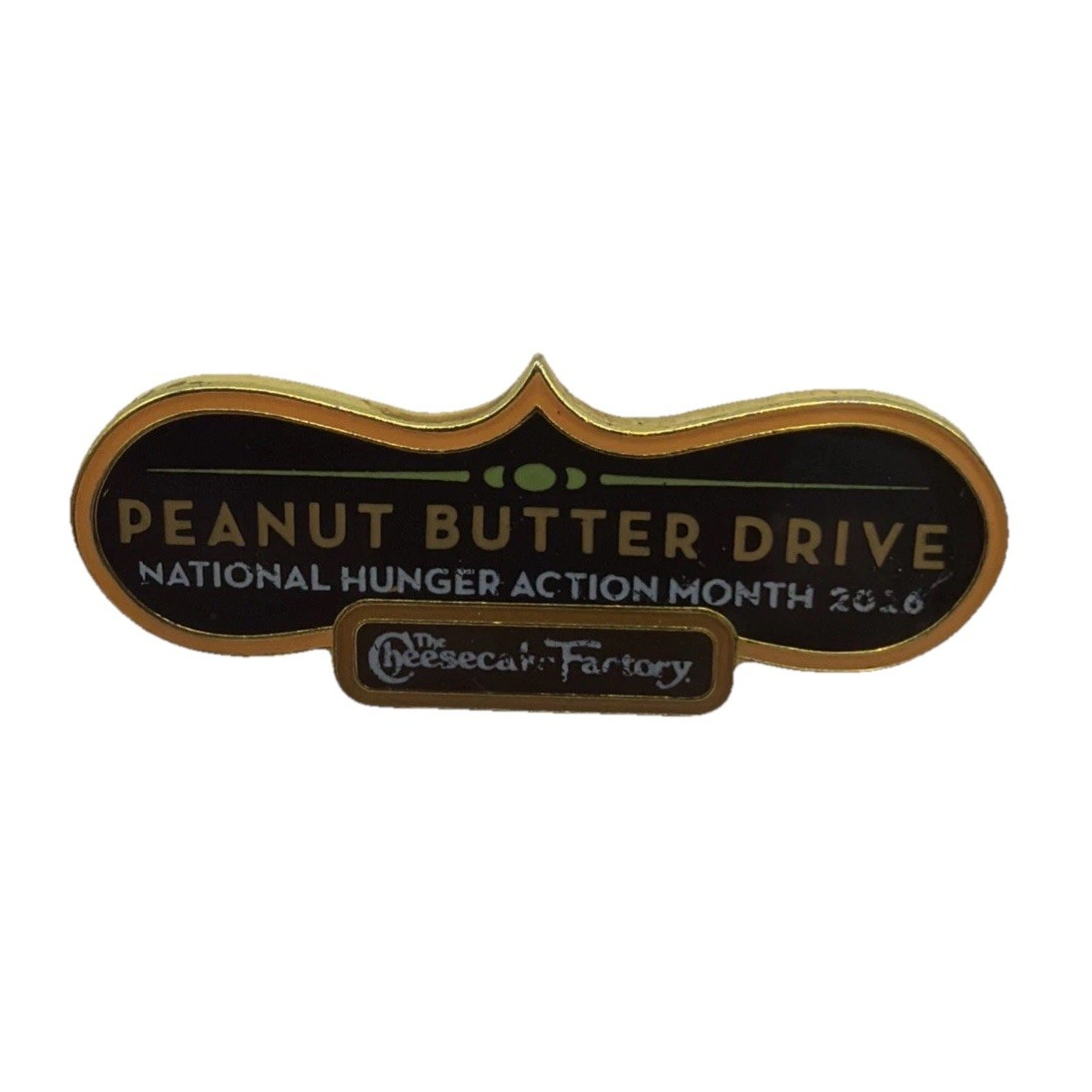 The Cheesecake Factory Peanut Butter Drive 2014 Lapel Pin / Hunger Action {L} The Cheesecake Factory Peanut Butter Drive 2014 Lapel Pin / Hunger Action {L}