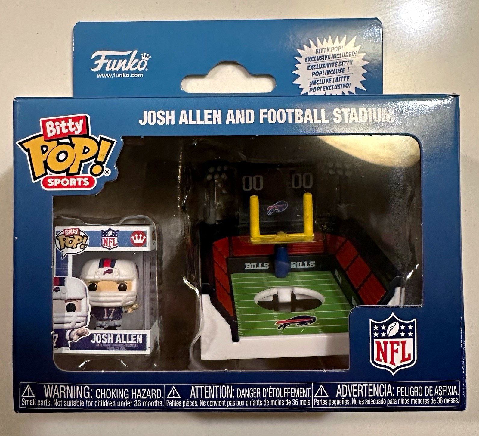 Funko Bitty Pop Sports NFL Josh Allen Football Stadium Exclusive Mini Vinyl NEW