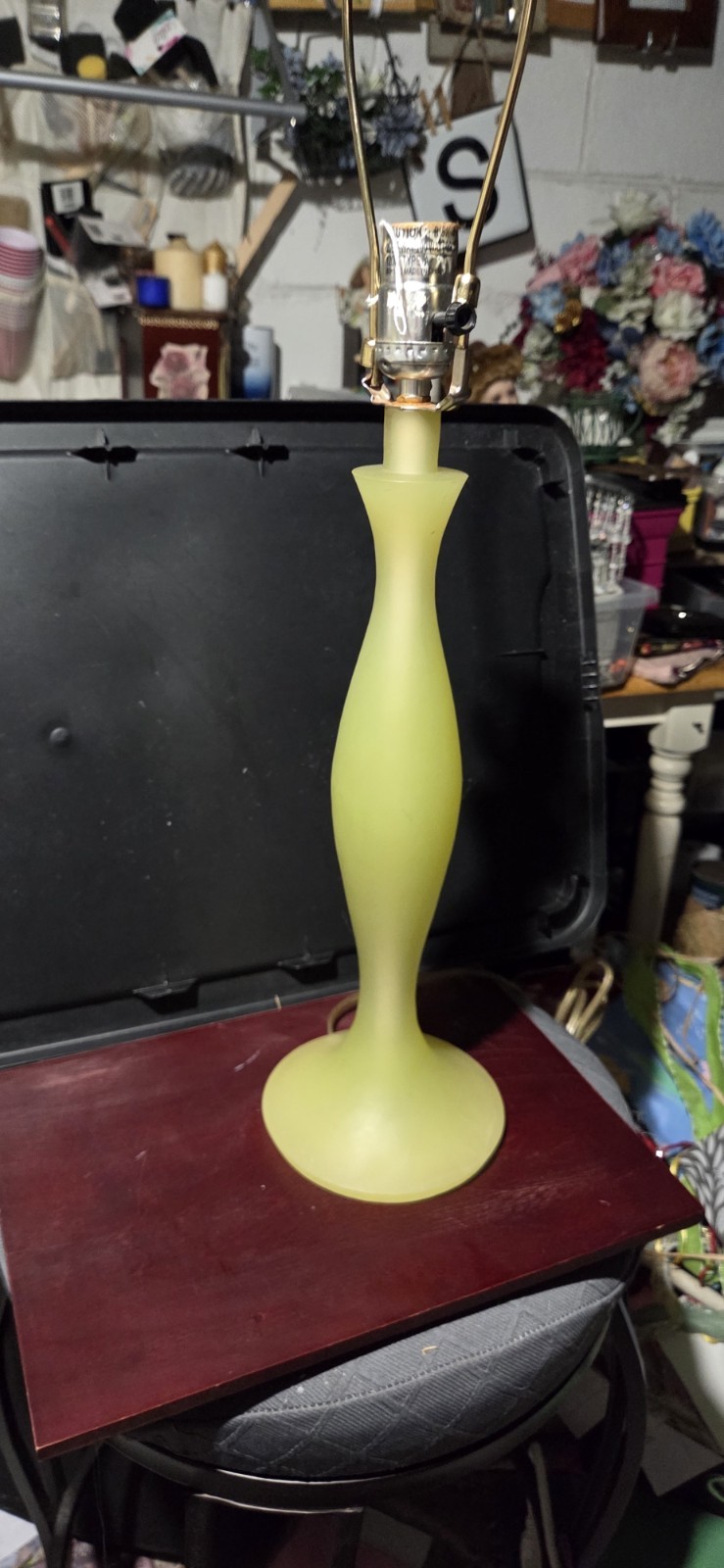 Vintage Yellow Kaeder Tall Lamp Glows