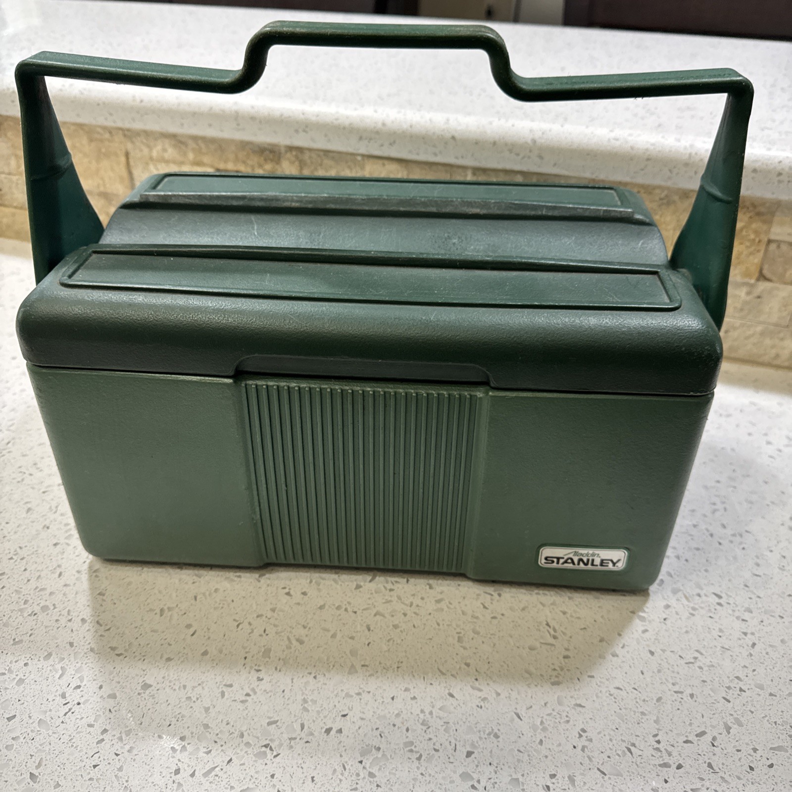Vintage Stanley Aladdin Green Insulated Lunch Box Cooler - No Thermos - USA Made
