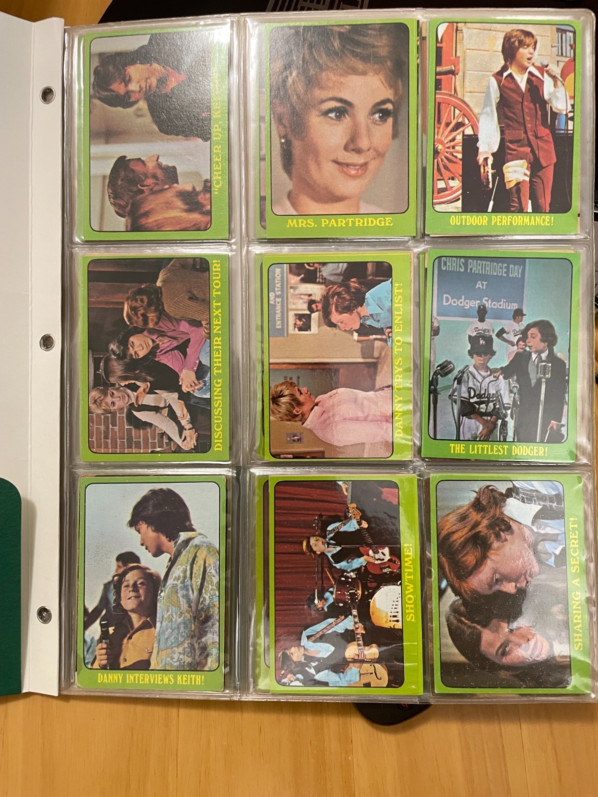 1971 Topps, The Partridge Family Green Trading Card Complete Set 1-88