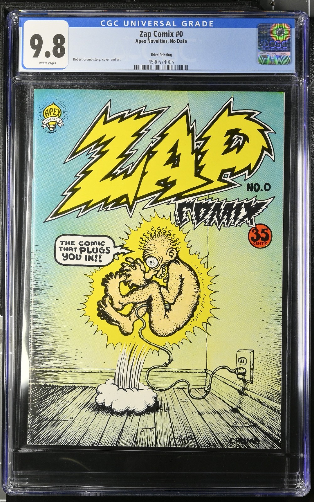 Zap Comix #0 CGC 9.8 Apex Novelties 1968 Robert Crumb Underground TOP POP