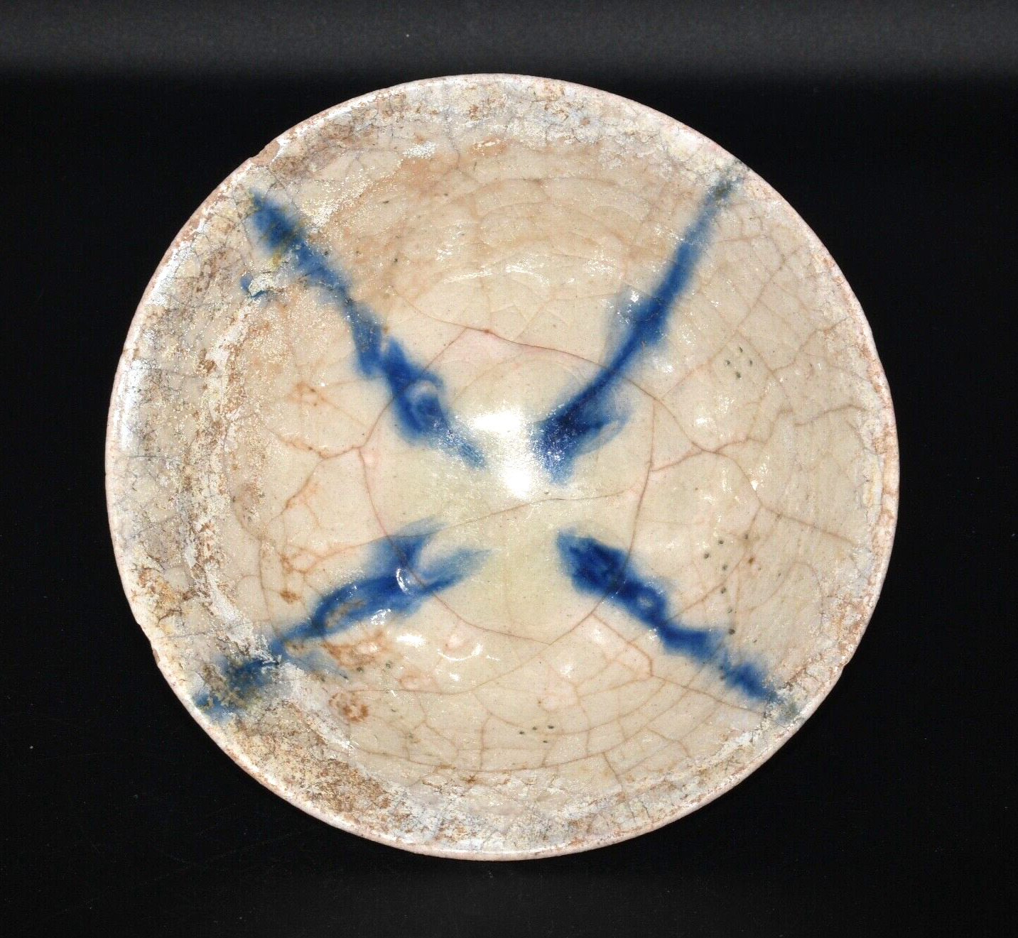 Genuine Intact Ancient Kashan Islamic Ceramic Glazed bowl Circa 13th Century AD