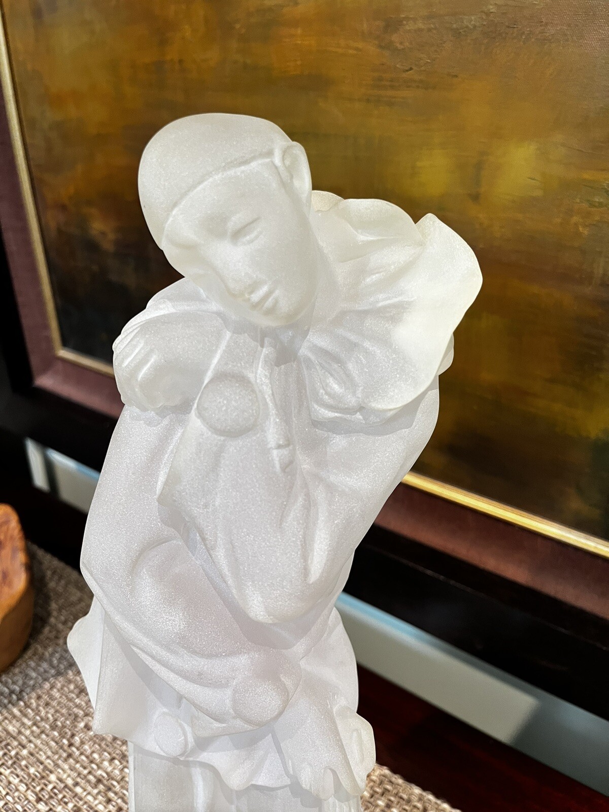 Vintage Frosted Lucite Harlequin  18\