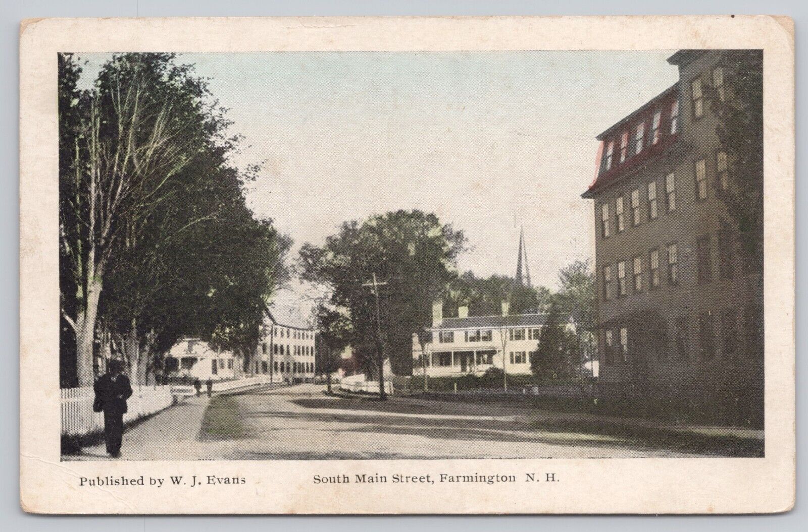 Farmington New Hampshire, South Main Street View, Vintage Postcard