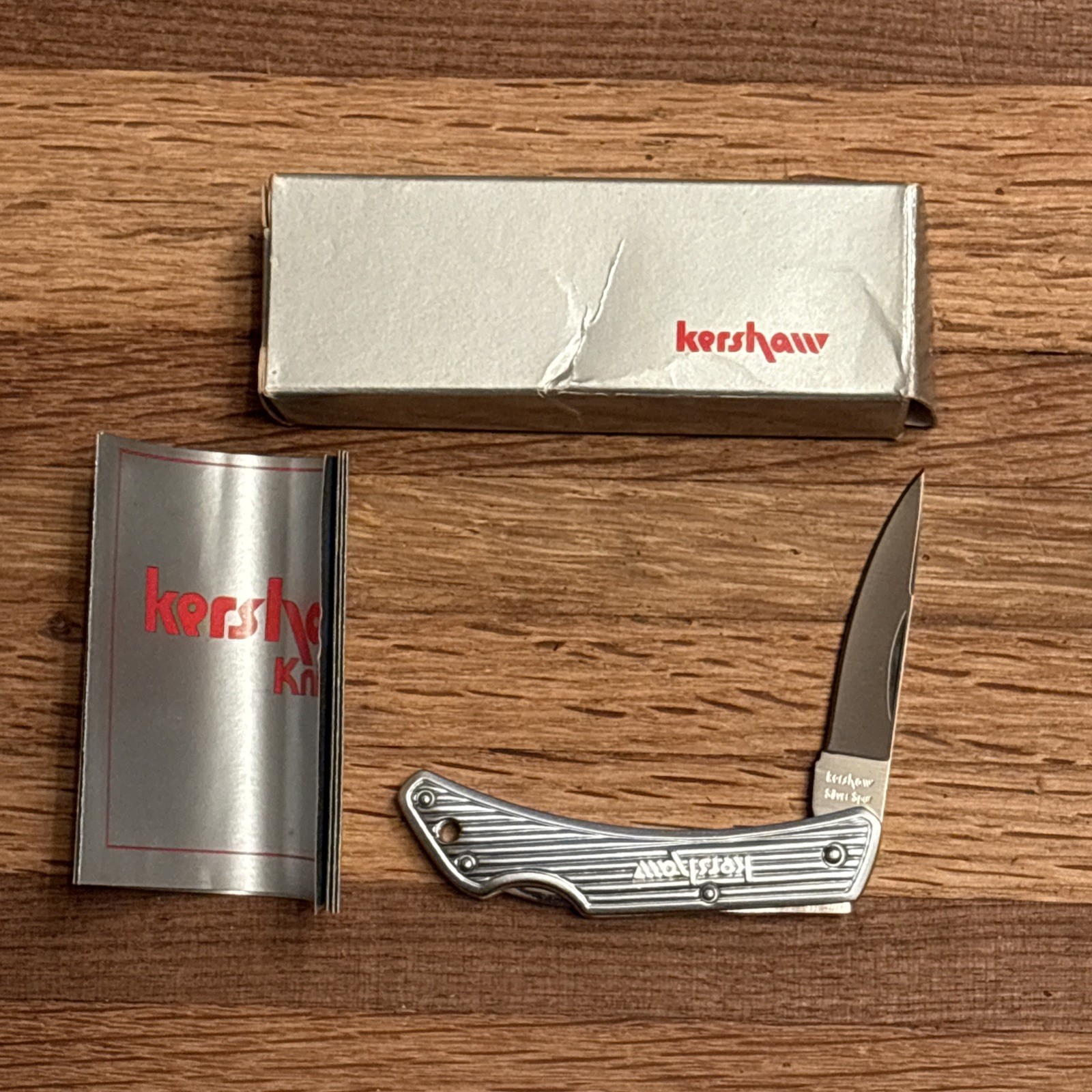 Kershaw 2800 Silver Spur Lockback Pocket Knife Japan NOS With Box