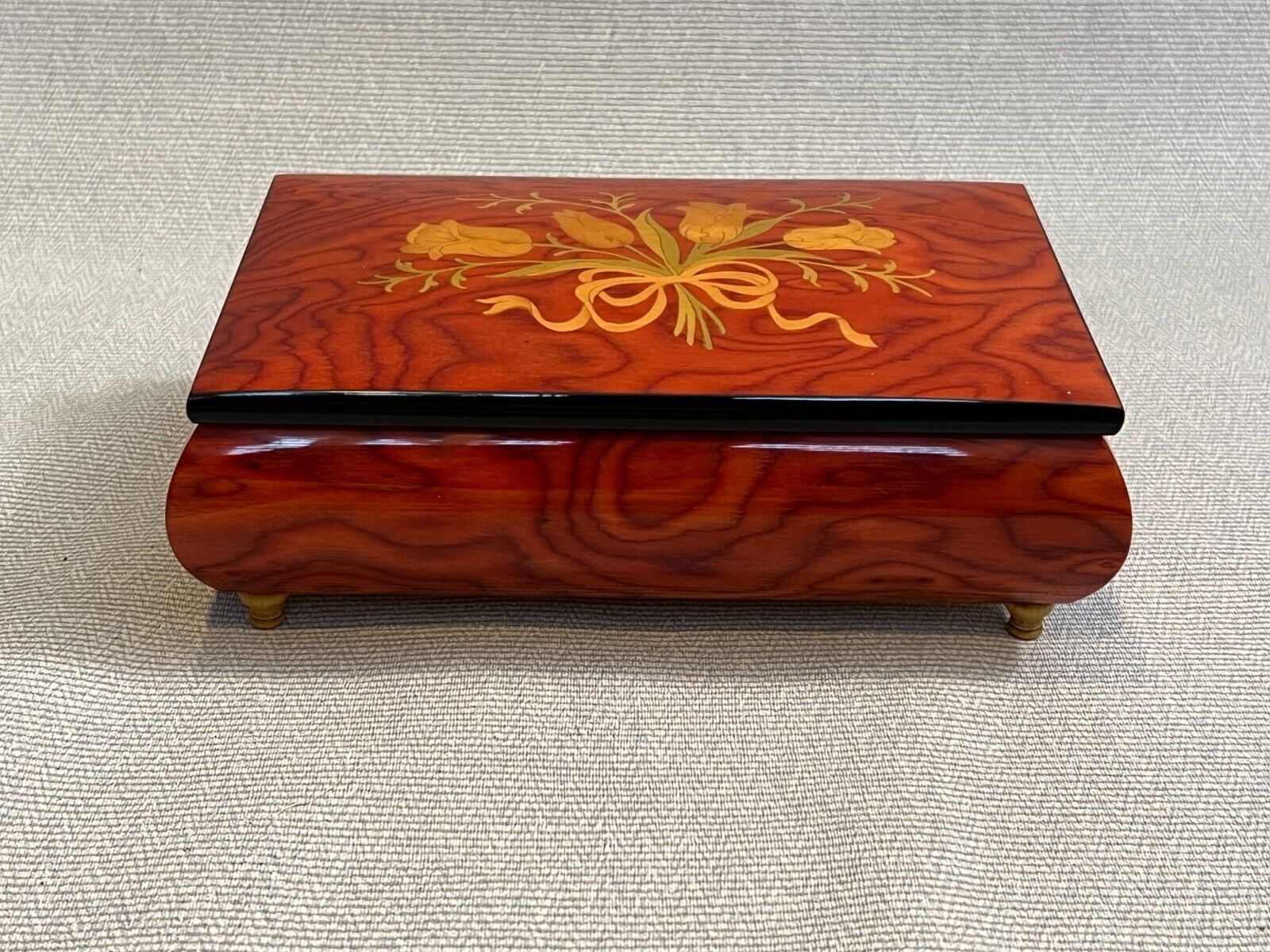 Ercolano l'arte del legno Inlaid Wooden Music Box, Made in Italy, Sorrento