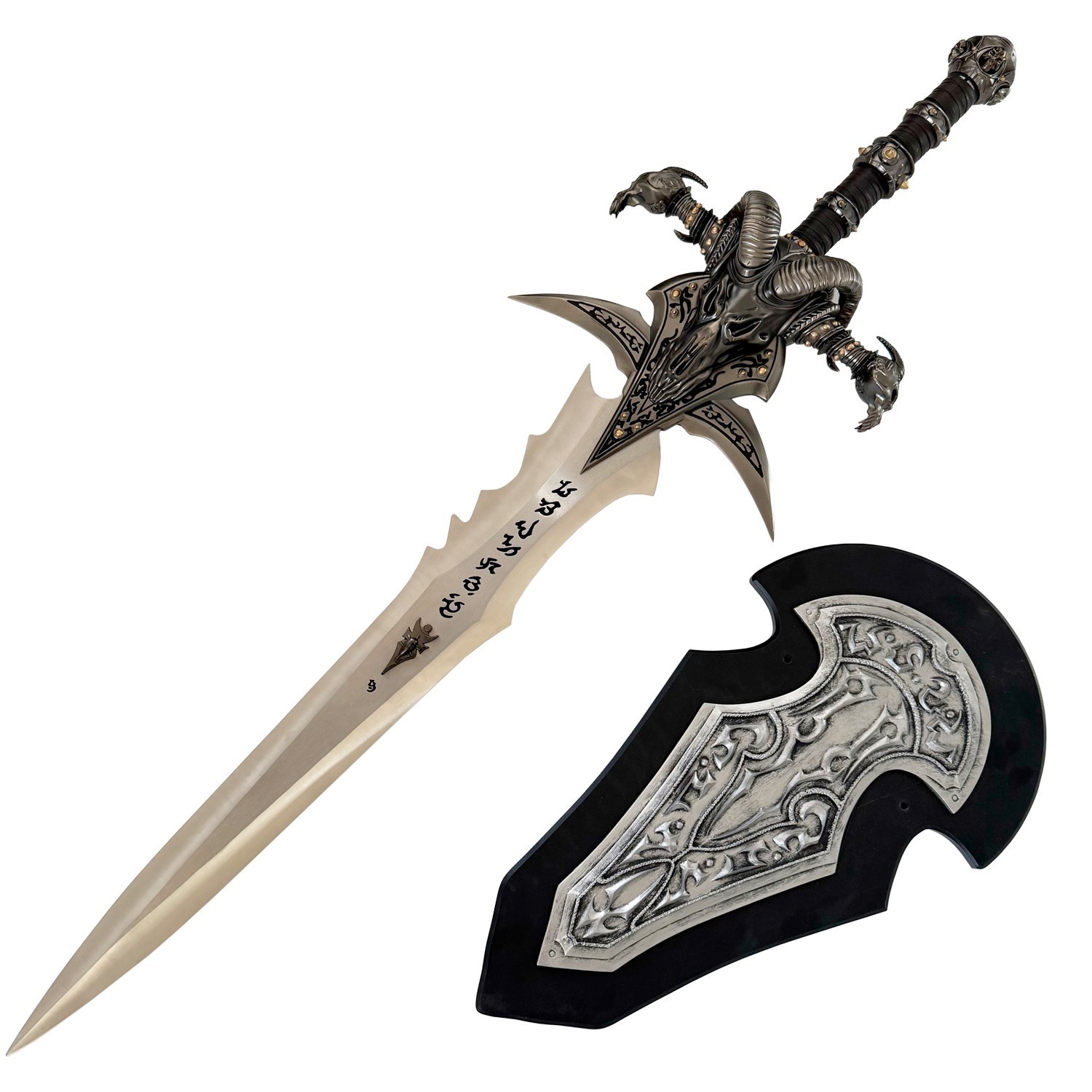 Frostmourne Real Metal Replica, Lich King Arthas Fantasy Sword,with Wall Plaque.